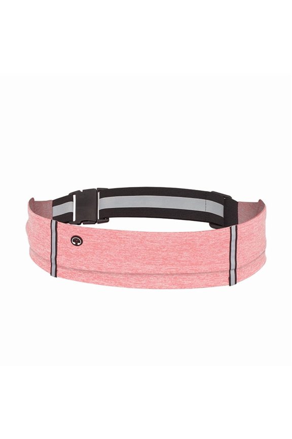 Unisex Reflective Polyester Running Waist Pack, Adjustable Sports Fanny Pack With Multi-Functional Buckle, Skin-Fitting Workout Hip Belt, Portable Outdoor Storage Pouch For Jogging, Fitness,Pink