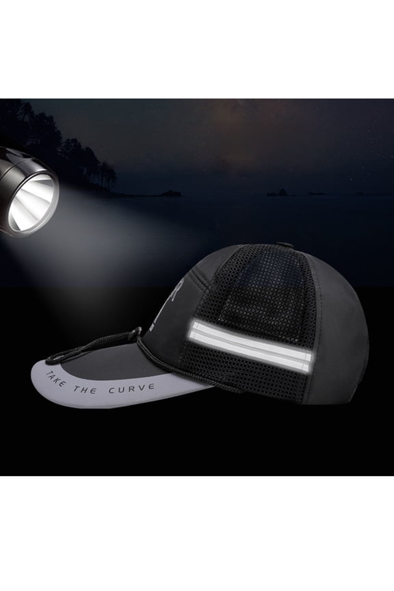 Unisex Reflective Running Cap 360 Flashback Sports Hat Men's Safety Night Cap