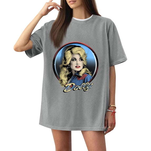 Unisex Retro Country Singer Graphic Tee for Women and Men Graphic Dolly T-shirts Short Sleeve Crew Neck T-shirts,(XXL)