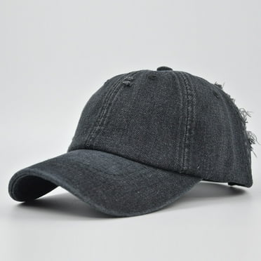 Unisex Retro Hole Denim Baseball Cap Fashion Funny Trend Baseball Cap Adjustable Peaked Cap Outdoor Sports Couple Hats Adjustable Curved Brim Hats Sun