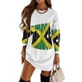 thumbnail image 1 of Unisex Retro Jamaica Flag Loose Dress Evening Dress Summer Dresses for Women Luxury Dress Long Sleeved Dress, 1 of 4