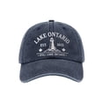 thumbnail image 1 of Unisex Retro Lake Ontario Baseball Cap - Vintage Graphic Trucker Hat with Classic Fit Design, 1 of 5
