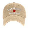 thumbnail image 1 of Unisex Retro Lake Ontario Baseball Cap - Vintage Graphic Trucker Hat with Classic Fit Design, 1 of 6