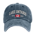 thumbnail image 1 of Unisex Retro Lake Ontario Baseball Cap - Vintage Graphic Trucker Hat with Classic Fit Design, 1 of 6
