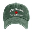 thumbnail image 1 of Unisex Retro Lake Ontario Baseball Cap - Vintage Graphic Trucker Hat with Classic Fit Design, 1 of 5