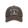 thumbnail image 1 of Unisex Retro Lake Ontario Baseball Cap - Vintage Graphic Trucker Hat with Classic Fit Design, 1 of 4