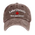 thumbnail image 1 of Unisex Retro Lake Ontario Baseball Cap - Vintage Graphic Trucker Hat with Classic Fit Design, 1 of 6