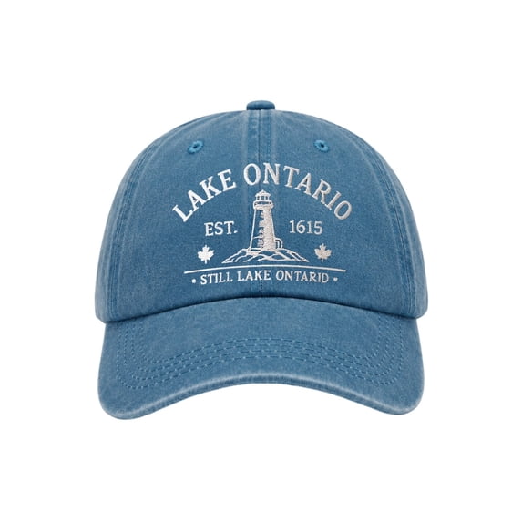 Unisex Retro Lake Ontario Baseball Cap - Vintage Graphic Trucker Hat with Classic Fit Design