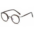 thumbnail image 1 of Unisex Retro Round Frame Clear Lens Designer Mens Womens Vintage Eyeglasses Metal Glasses, 1 of 5