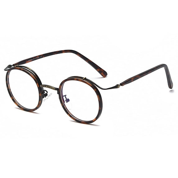 Unisex Retro Round Frame Clear Lens Designer Mens Womens Vintage Eyeglasses Metal Glasses