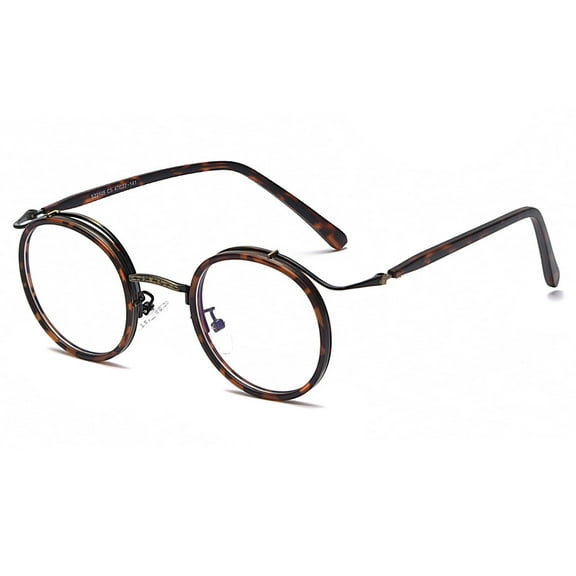 Unisex Retro Round Frame Clear Lens Designer Mens Womens Vintage Eyeglasses Metal Glasses