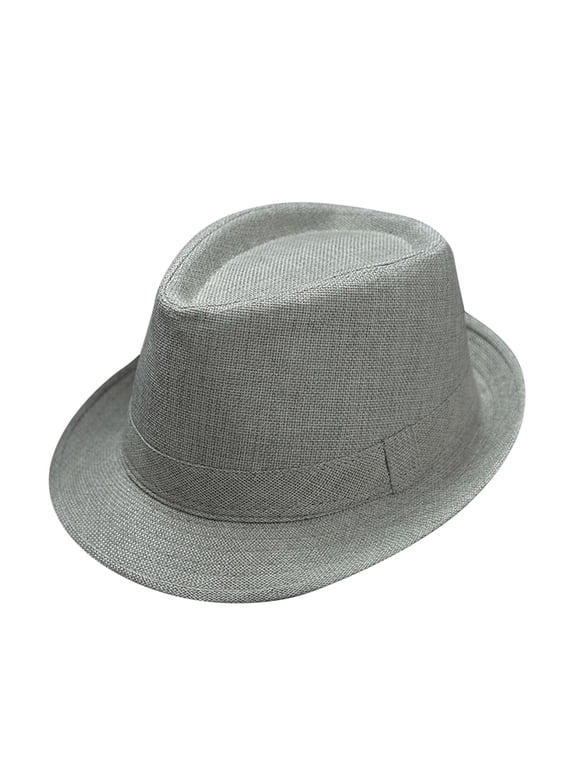 Unisex Retro Solid British Jazz Sun Hat - Polyester, Casual, 58cm Circumference