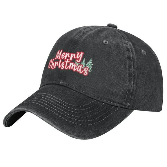 Unisex Retro Washed Christmas Hat,Merry Christmas Hat Christmas Baseball Cap Santa Hat,Adjustable Sun Hat,Perfect For Christmas New Year Celebrations