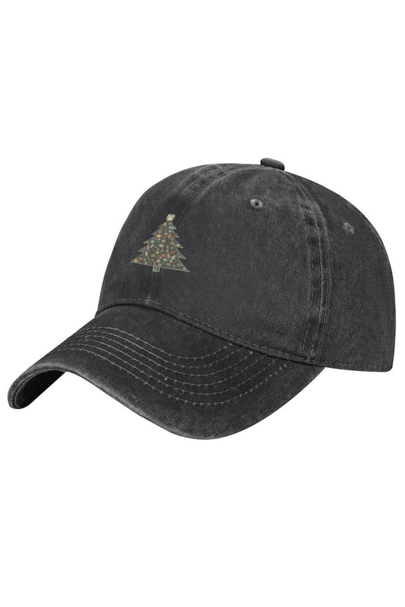 Unisex Retro Washed Christmas Hat,Retro Owl Topper Christmas Tree Cap,Adjustable Sun Hat,Perfect For Christmas New Year Celebrations