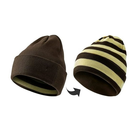Unisex Reversible Beanie: Double-Sided, Warm & Comfortable. Ideal for All Seasons, Sports and Outdoor Activities. Quality Guaranteed.