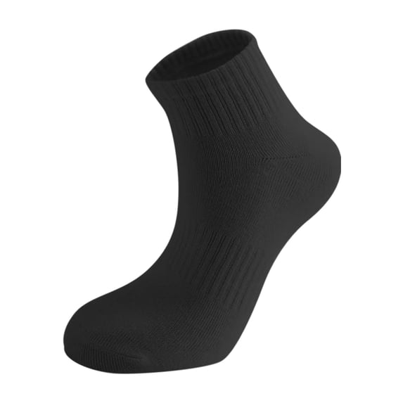 Unisex Ribbed Crew Socks Plain Breathable Cotton Blend Socks Stretchy Casual Sports Socks