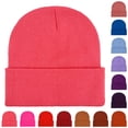 thumbnail image 1 of Unisex Ribbed Knit Beanie Stretch Warm Winter Hat for Cold Weather Activities, 1 of 7