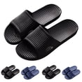 thumbnail image 1 of Unisex Ribbed Non Slip Shower Slide Sandals Open Toe Plastic Bathroom Slippers for Women Men Hotel Spa Indoor Outdoor, 1 of 7