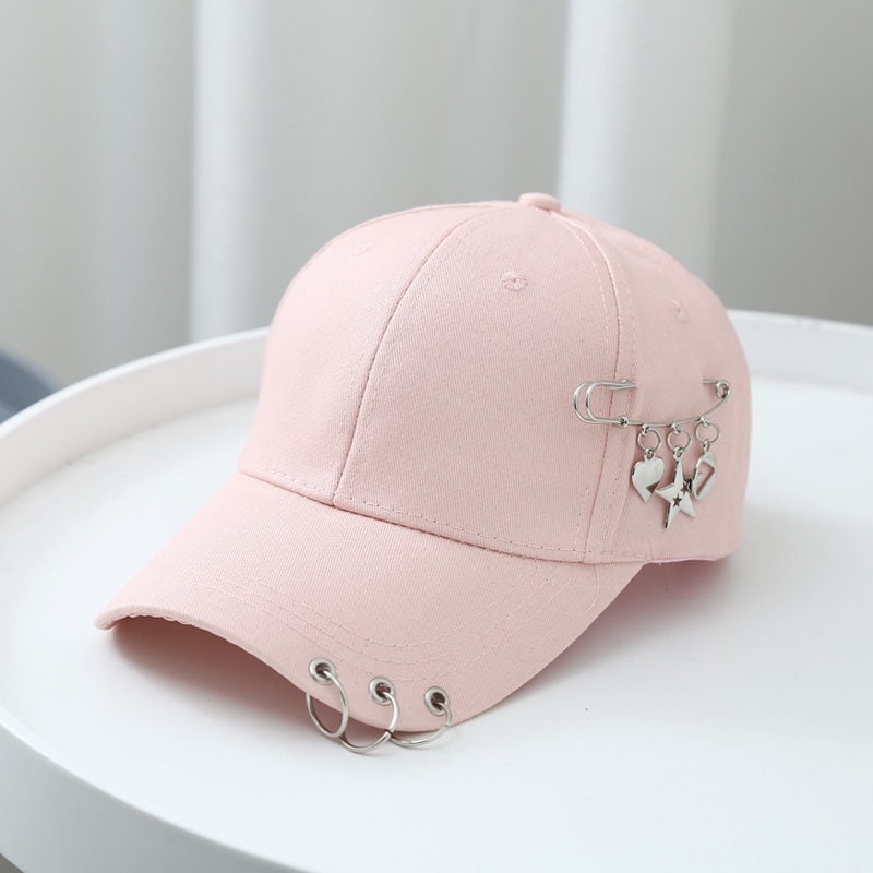 Unisex Ring Chain Baseball Caps Summer Metallic K-Pop Hip  display picture 1