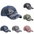 thumbnail image 1 of Unisex Ripped Distressed Denim Baseball Cap Trucker Hat Adjustable, Lightweight Fit Great for All-Day Comfort, Vintage Destroyed Snapback for Men Women, 1 of 3