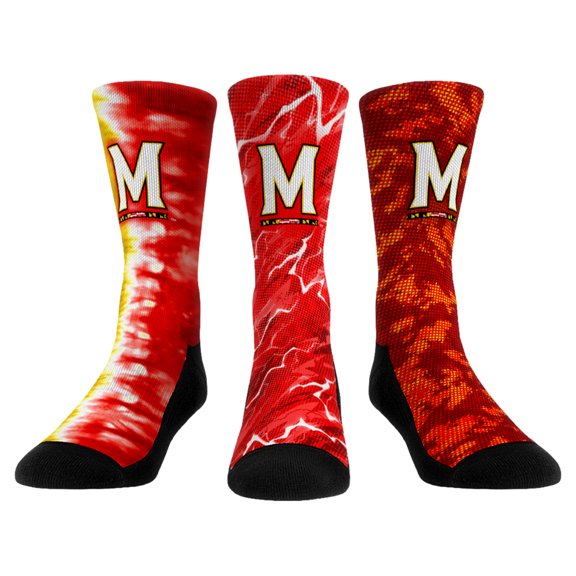 Unisex Rock Em Maryland Terrapins Team Tones Three-Pack Crew Socks