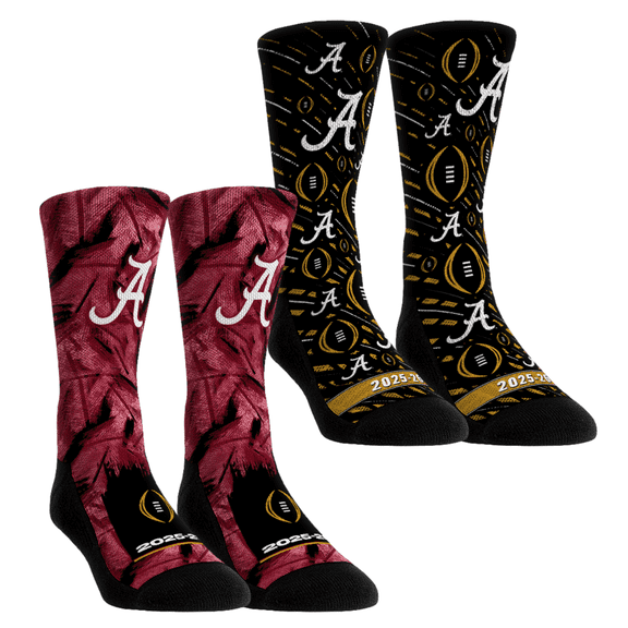 Unisex Rock Em Socks  Alabama Crimson Tide 2025-26 College Football Playoff Two-Pack Crew Sock Set
