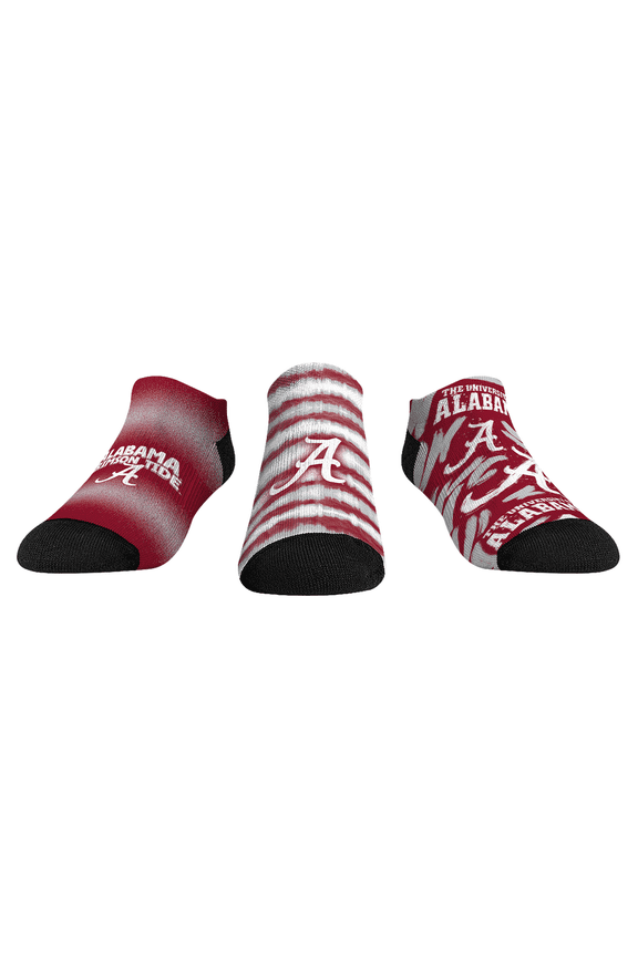 Unisex Rock Em Socks Alabama Crimson Tide Make Some Noise Three-Pack Low-Cut Socks Set