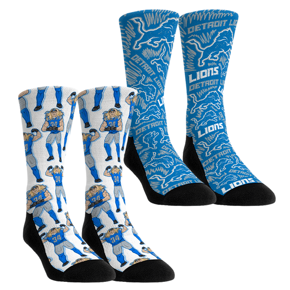 Unisex Rock Em Socks Alex Anzalone Detroit Lions 2-Pack Flex Crew Socks Set