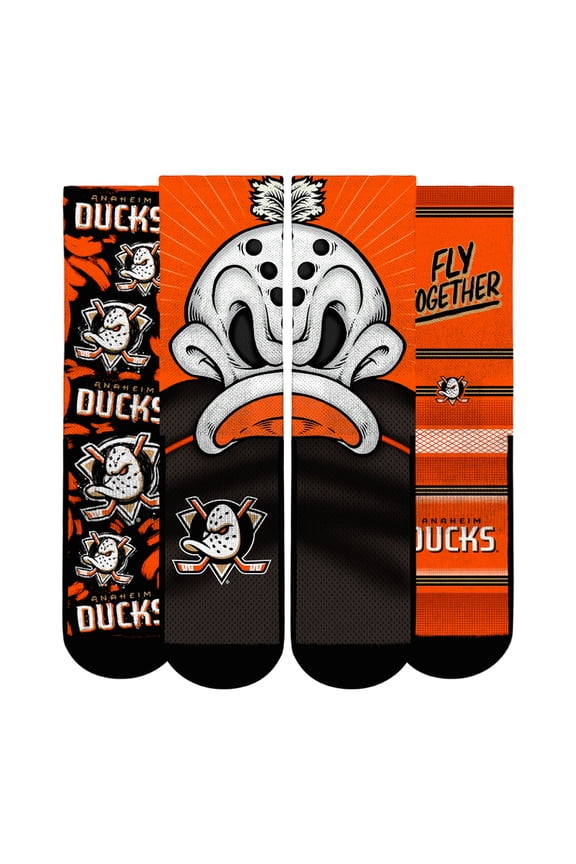 Unisex Rock Em Socks Anaheim Ducks Fan Favorites Three-Pack Crew Socks Set