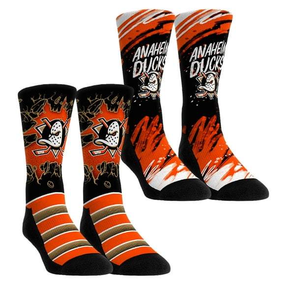 Unisex-Rock Em Socks Anaheim Ducks Ice Breaker Two-Pack Crew Socks Set