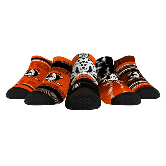 Unisex Rock Em Socks   Anaheim Ducks Super Fan Five-Pack Low-Cut Socks Set