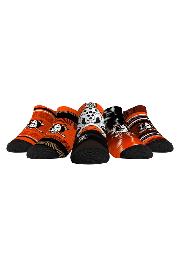 Unisex Rock Em Socks Anaheim Ducks Super Fan Five-Pack Low-Cut Socks Set