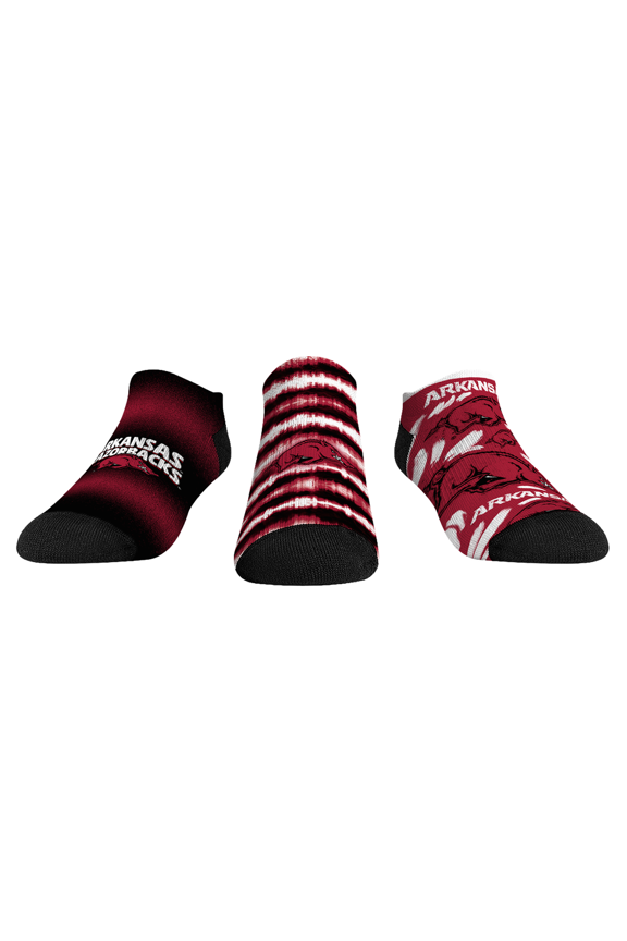 Unisex Rock Em Socks Arkansas Razorbacks Make Some Noise Three-Pack Low-Cut Socks Set