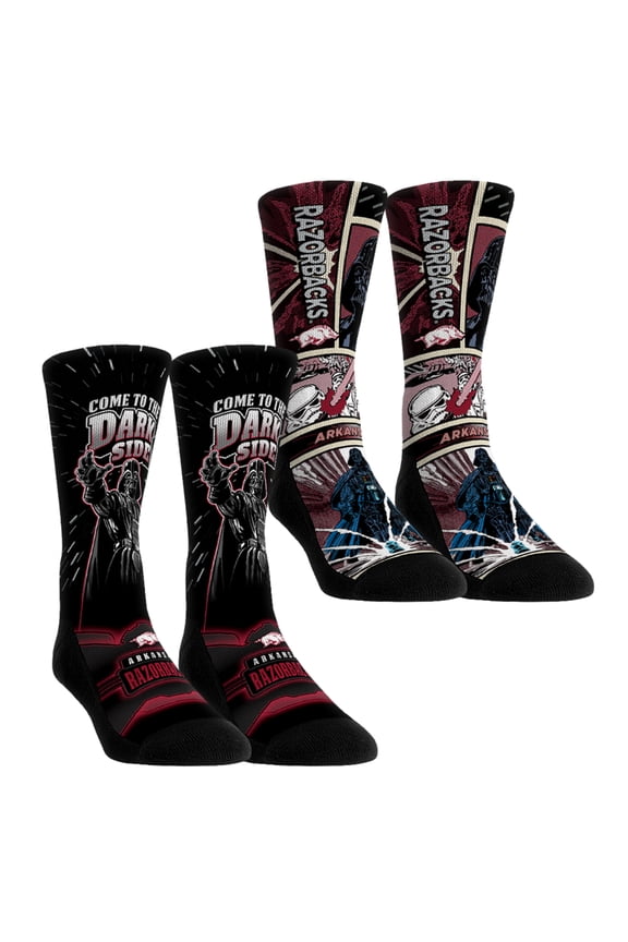 Unisex Rock Em Socks Arkansas Razorbacks Star Wars Empire Two-Pack Crew Socks Set