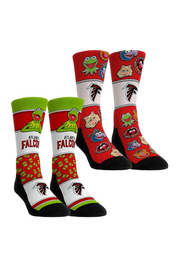 Unisex Rock Em Socks Atlanta Falcons Muppets 2-Pack Crew Socks Set