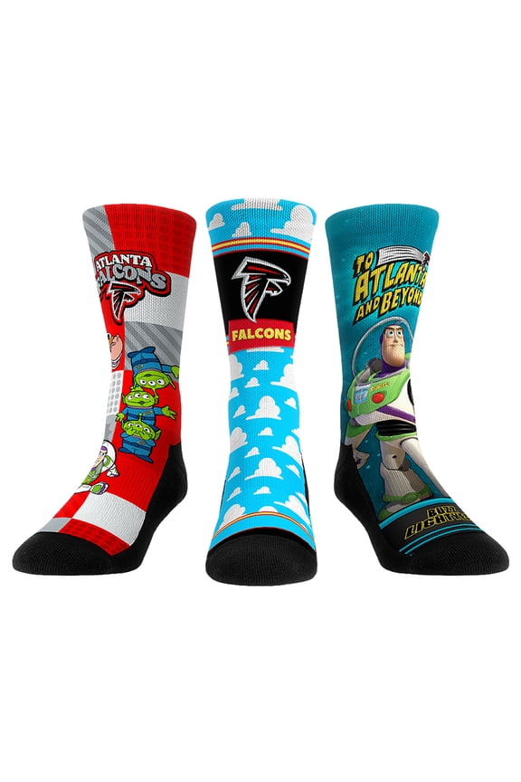 Unisex Rock Em Socks Atlanta Falcons Toy Story 3-Pack Crew Socks