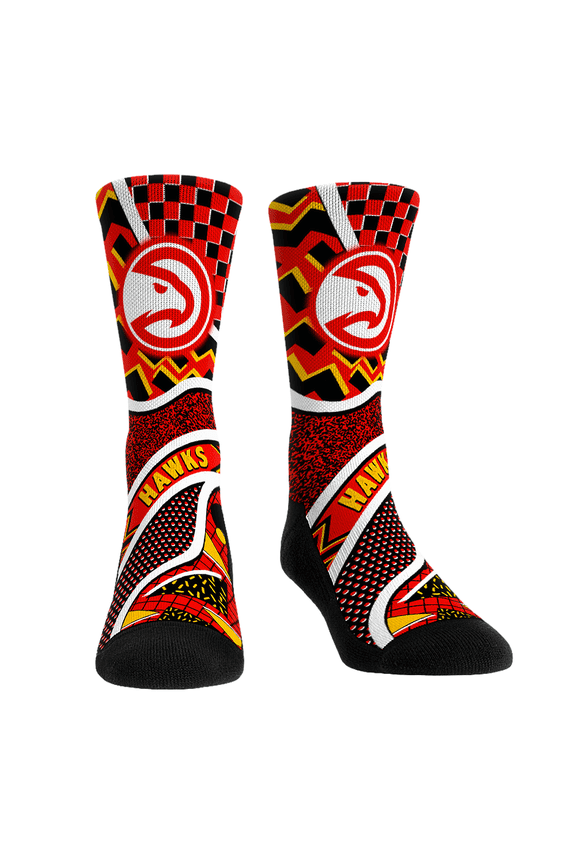 Unisex Rock Em Socks Atlanta Hawks Ball Pattern Crew Socks