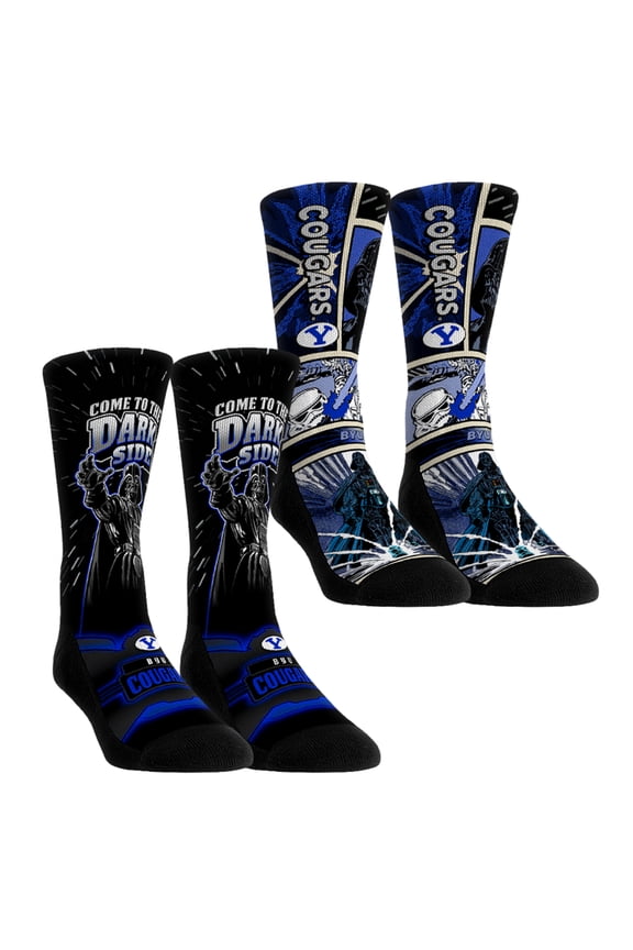 Unisex Rock Em Socks BYU Cougars Star Wars Empire Two-Pack Crew Socks Set