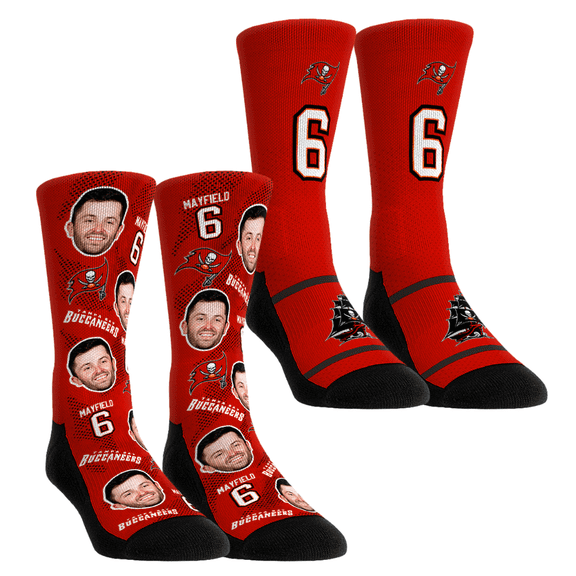 Unisex Rock Em Socks Baker Mayfield Tampa Bay Buccaneers Player Football Guy Two-Pack Crew Sock Set