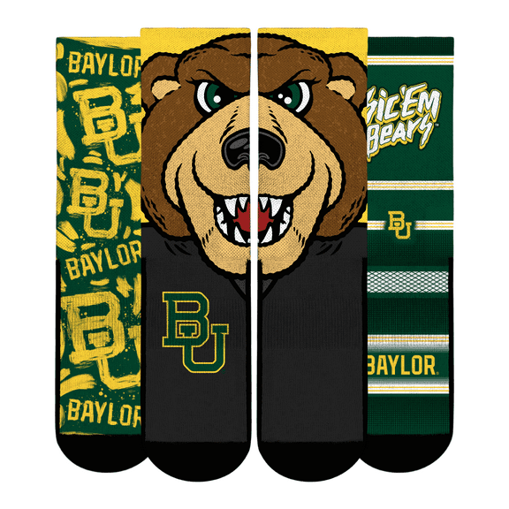 Unisex Rock Em Socks  Baylor Bears Fan Favorite Three-Pack Crew Sock Set