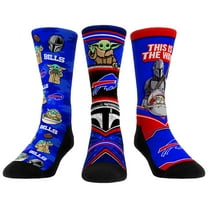 Unisex Rock Em Socks Buffalo Bills 3-Pack Mandalorian Crew Socks