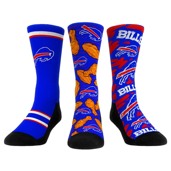 Unisex Rock Em Socks Buffalo Bills Fan Favorite Three-Pack Crew Sock Set