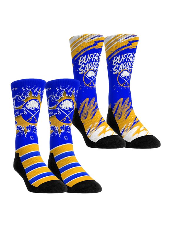 Unisex Rock Em Blue Buffalo Sabres Ice Breaker Two-Pack Crew Socks Set