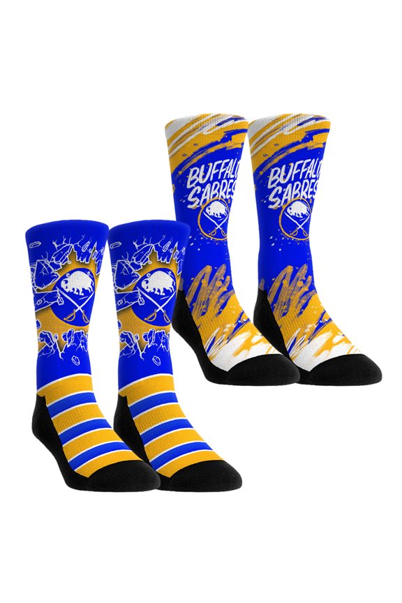 Unisex-Rock Em Socks  Buffalo Sabres Ice Breaker Two-Pack Crew Socks Set