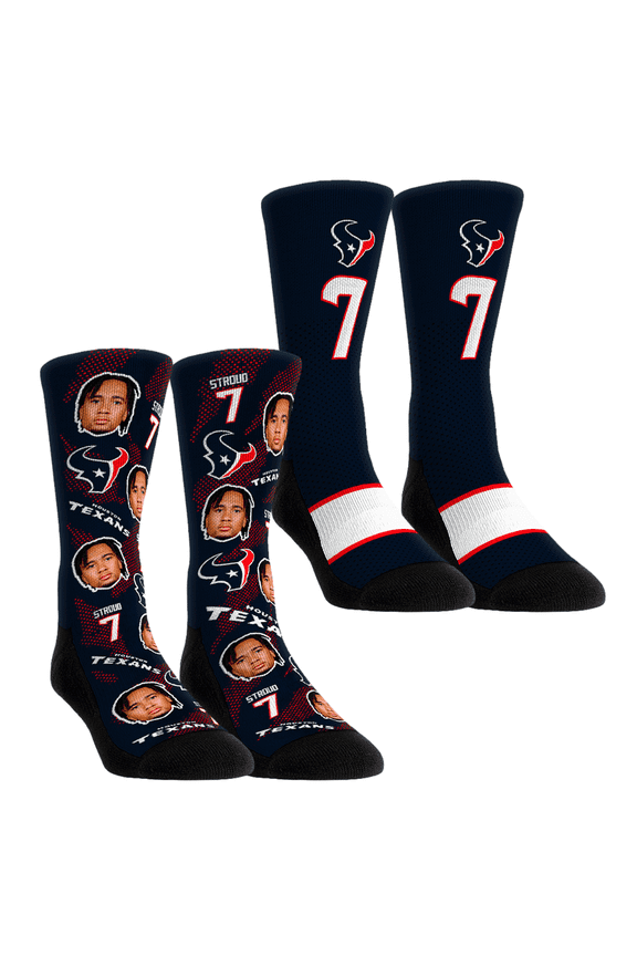 Unisex Rock Em Socks C.J. Stroud Houston Texans Player Football Guy Two-Pack Crew Sock Set