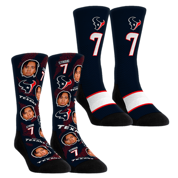 Unisex Rock Em Socks C.J. Stroud Houston Texans Player Football Guy Two-Pack Crew Sock Set