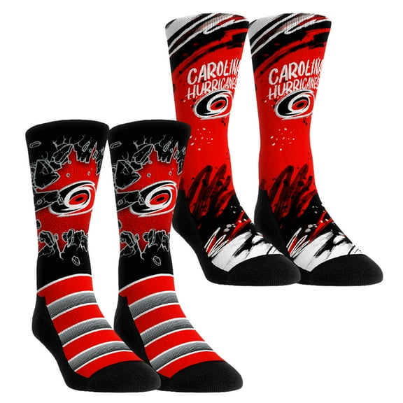 Unisex-Rock Em Socks  Carolina Hurricanes Ice Breaker Two-Pack Crew Socks Set