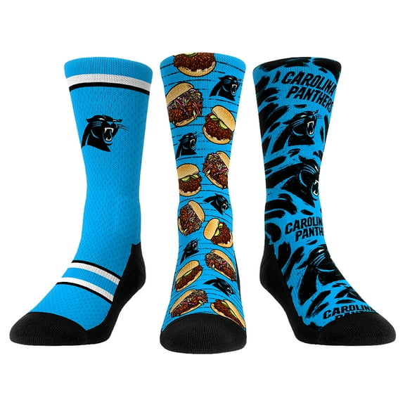 Unisex Rock Em Socks  Carolina Panthers Fan Favorite Three-Pack Crew Sock Set