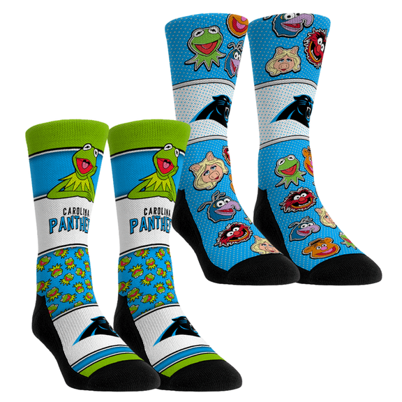 Unisex Rock Em Socks Carolina Panthers Muppets 2-Pack Crew Socks Set
