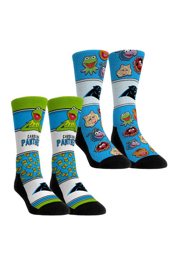 Unisex Rock Em Socks Carolina Panthers Muppets 2-Pack Crew Socks Set